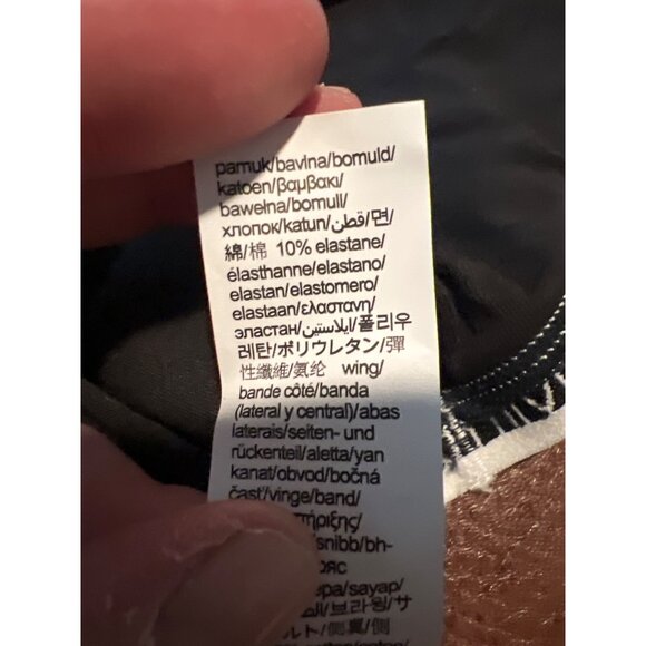 Calvin‎ Klein Black Bralette M 90% Cotton Elastic Band Racerback Style - Picture 5 of 6